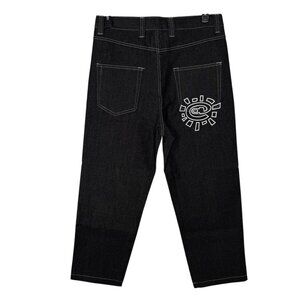 Always Adwysd NEW Heavy Duty Denim Black Unisex Jeans Large Streetwear Skater